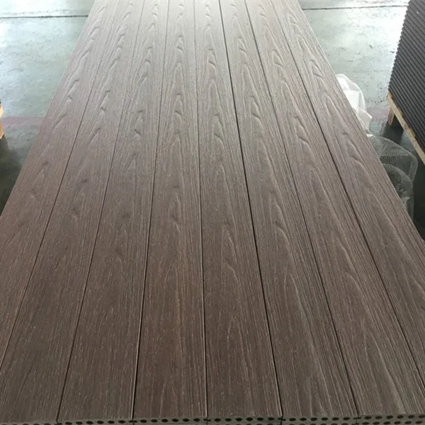
wpc decking board outdoor co extrusion series, durable capped hollow decking board for garden floor 