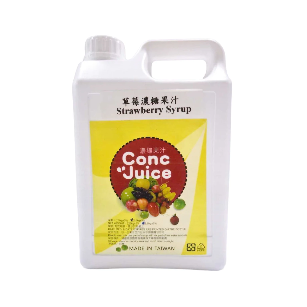 Direct Manufacturer 2.5Kg Flavored Beverage Good Taste Strawberry Syrup For Sparkling Water