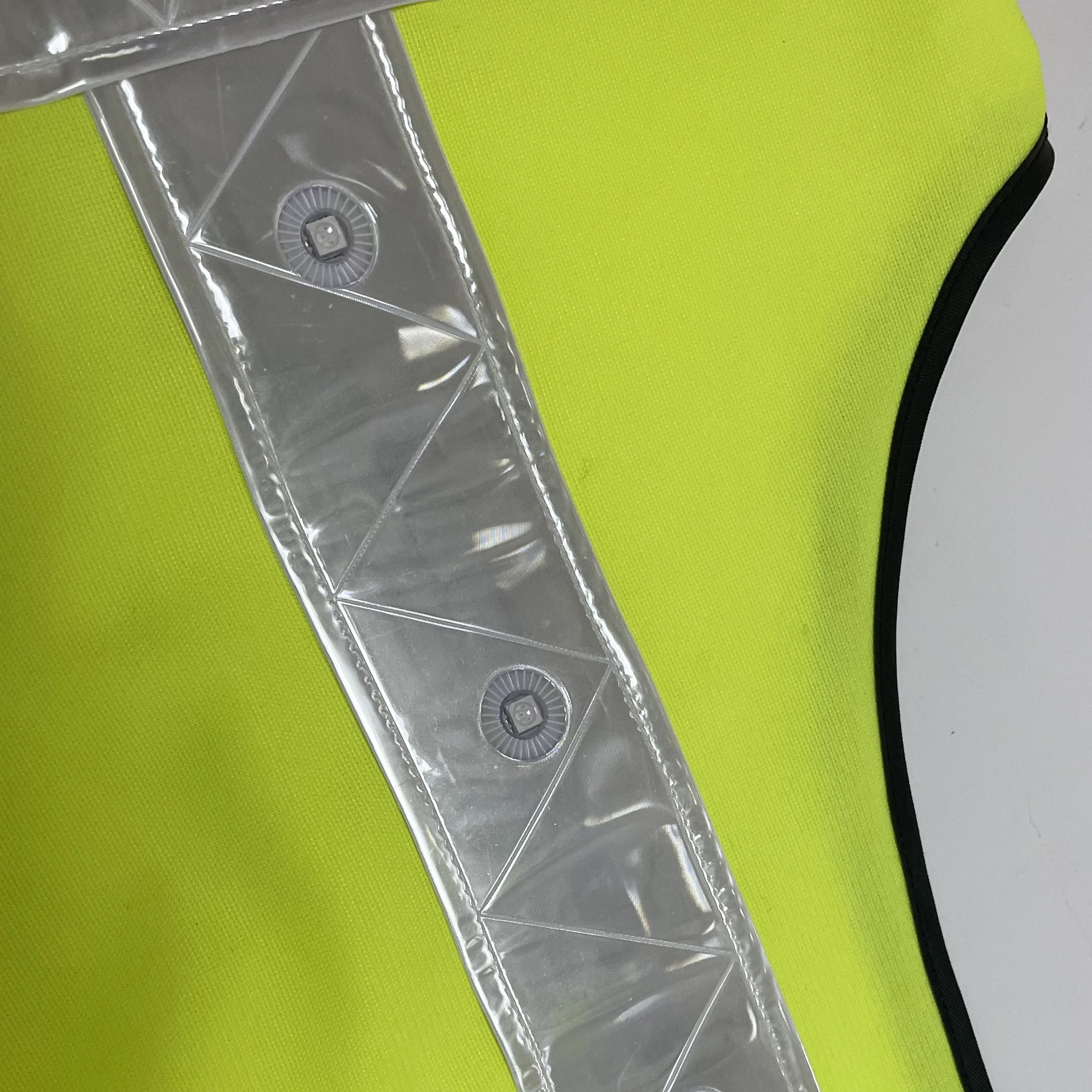 Customizable construction luminous gear reflector vests reflective jacket with lights led safety vest