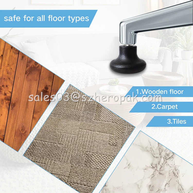 US Stock Set of 5 Pieces Black Bell Glides Replacement Office Chair Wheels Stopper Office Chair Swivel Caster Wheels