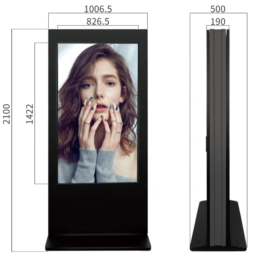 65 Inch Floor Standing Android Network Outdoor Digital  Screen RK3288 advertisement advertising display kiosk stand
