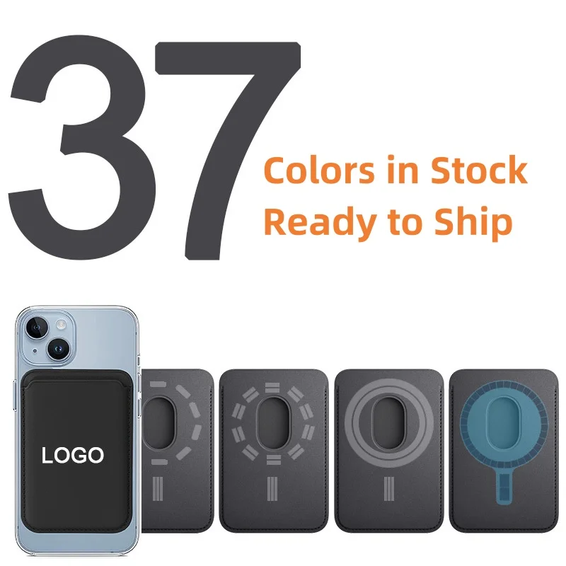 Magnetic Wallet for iPhone 15/14/13/12 Series, PU Leather Phone Card Holder Mag Safe Case with Magnets, Store 1-2 Cards