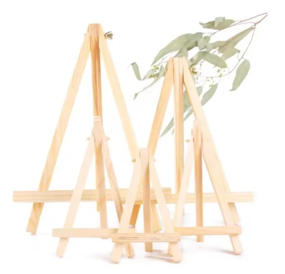 Mini Wood Easel With Canvas Sets For Kids Painting