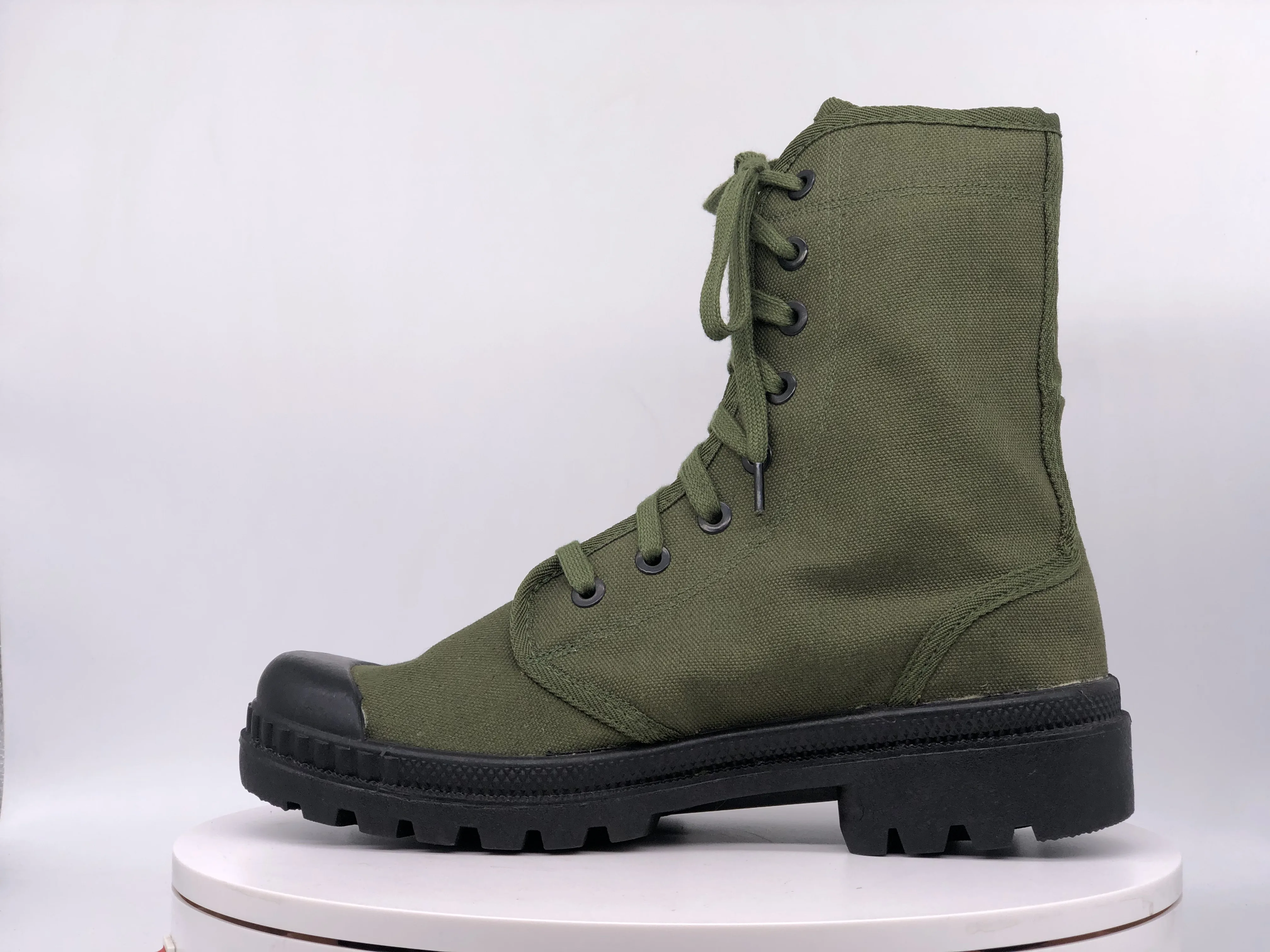 Fashion Black canvas safety work Injection boots