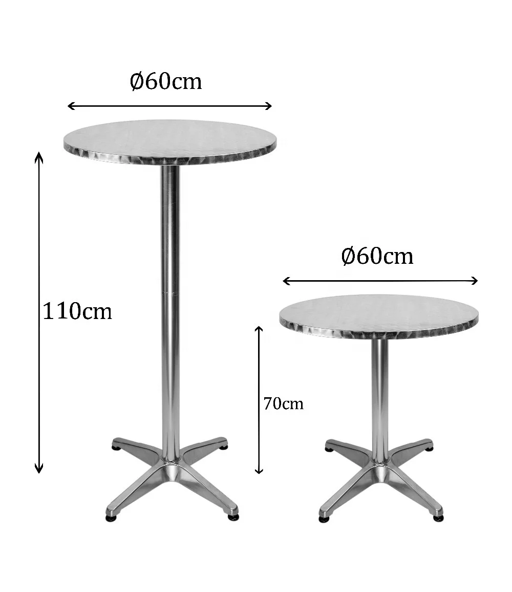 High Quality Aluminium High Bar Cocktail Table