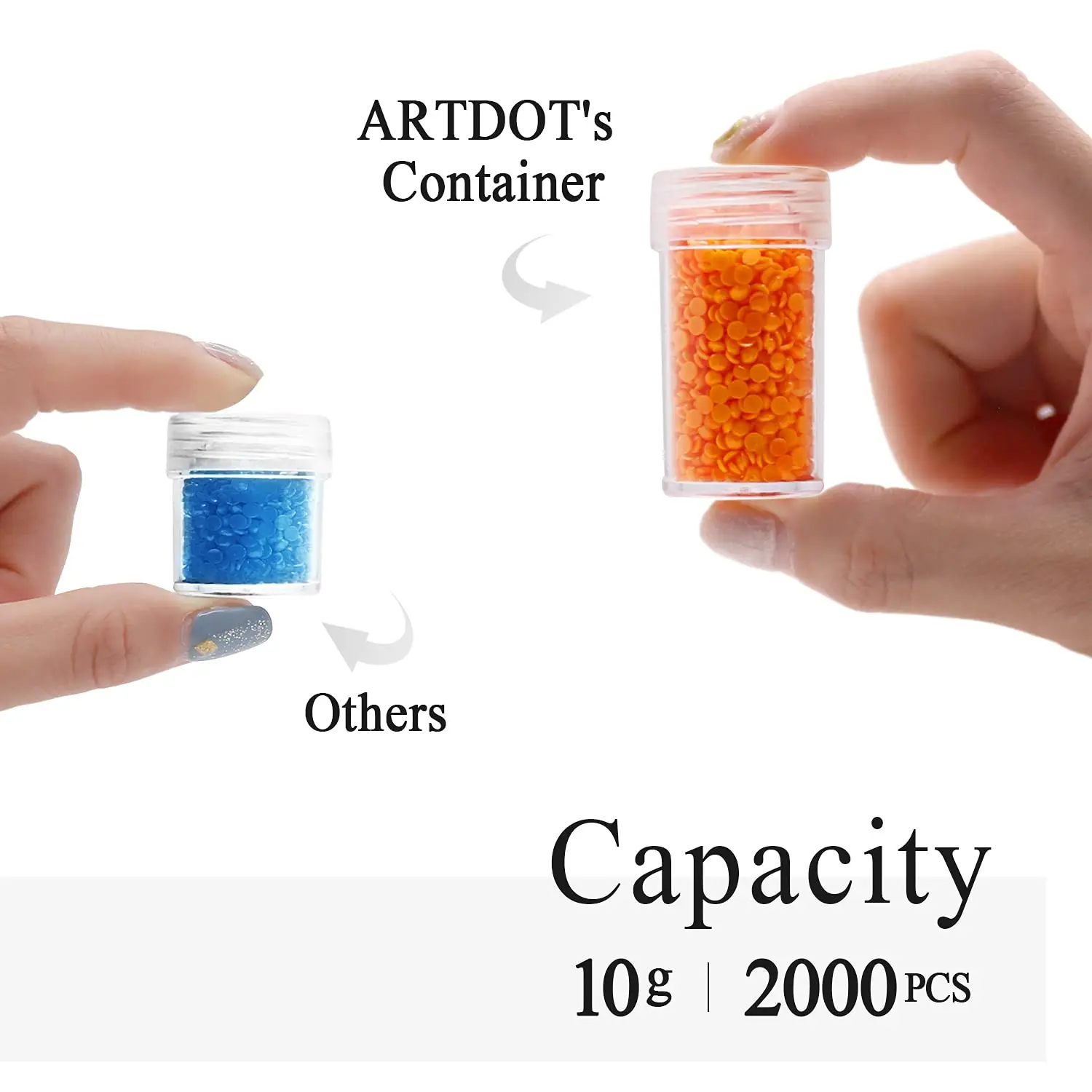 DM-31 Diamond Painting Storage case Containers, 60/120 Slots Diamond Painting Accessories Shockproof Jars for Jewelry Beads