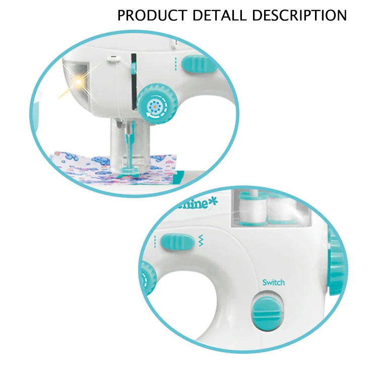 Battery operated safe mini toy sewing machine for kids