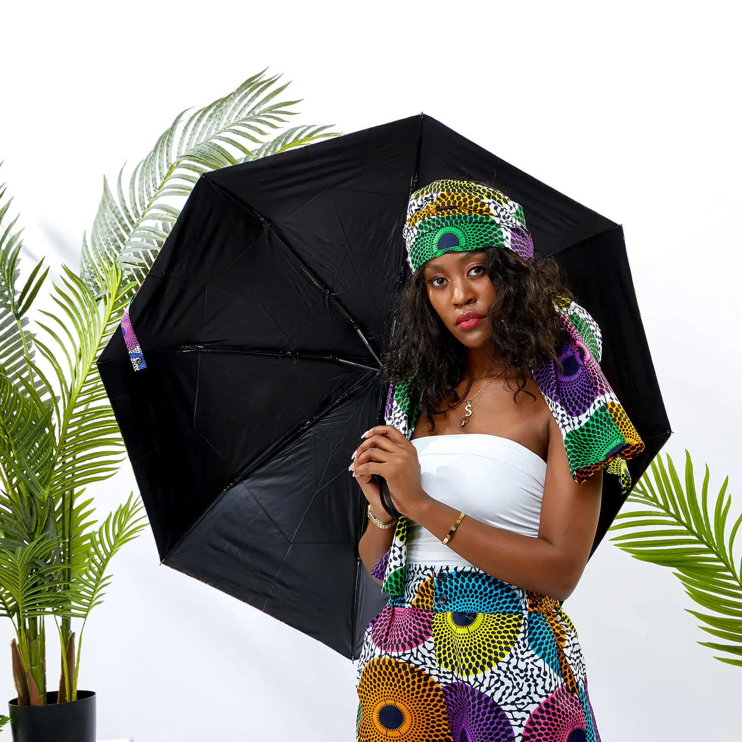 2022 Fashionable Brand New Color Hot Selling African Pattern Folding Umbrella