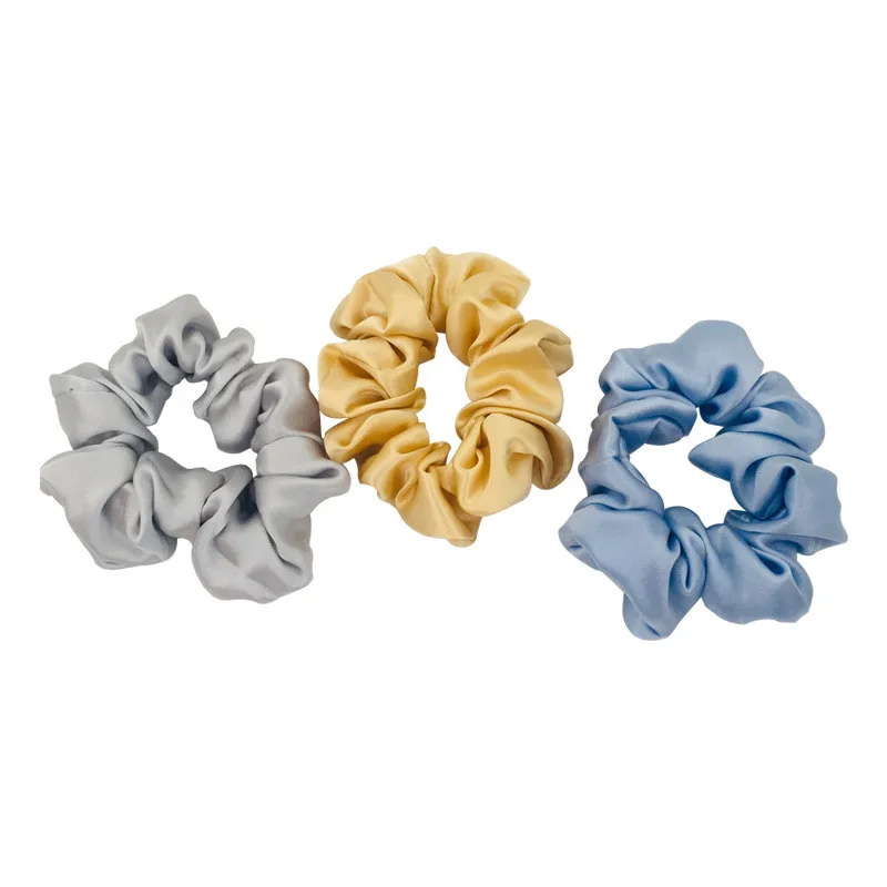 
Custom 100% Real Mulberry Silk Hair Band Soft Touching Hair ties Silk Srunchie 