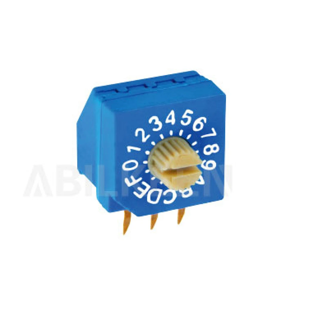 5.08mm Pitch Right Angle Terminal 16 Position BCD Code Rotary Dip Switch