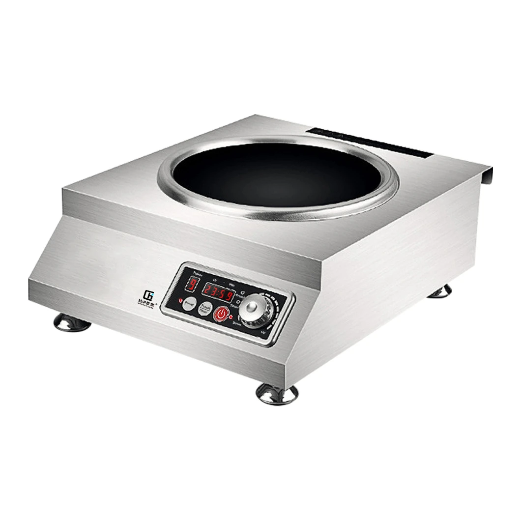 5KW Коммерческая Индукционная горелка электромагнитная печь 5000 Вт наклейки по индивидуальному заказу OEM стальной переключатель индукционная плита