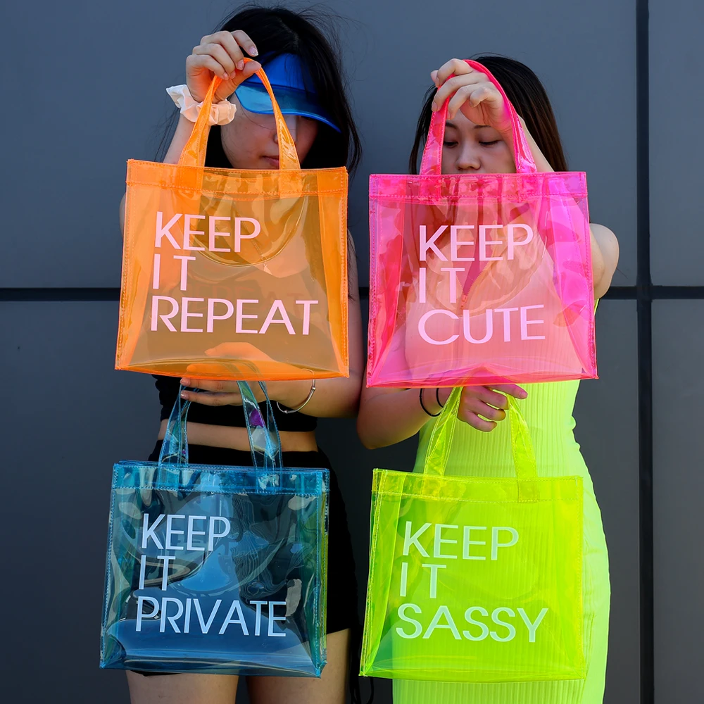 New Fashion Waterproof Purses And Crossbody Hand Bag Luxury Handbags Women PVC Transparent Jelly Tote Bag Women Handbag