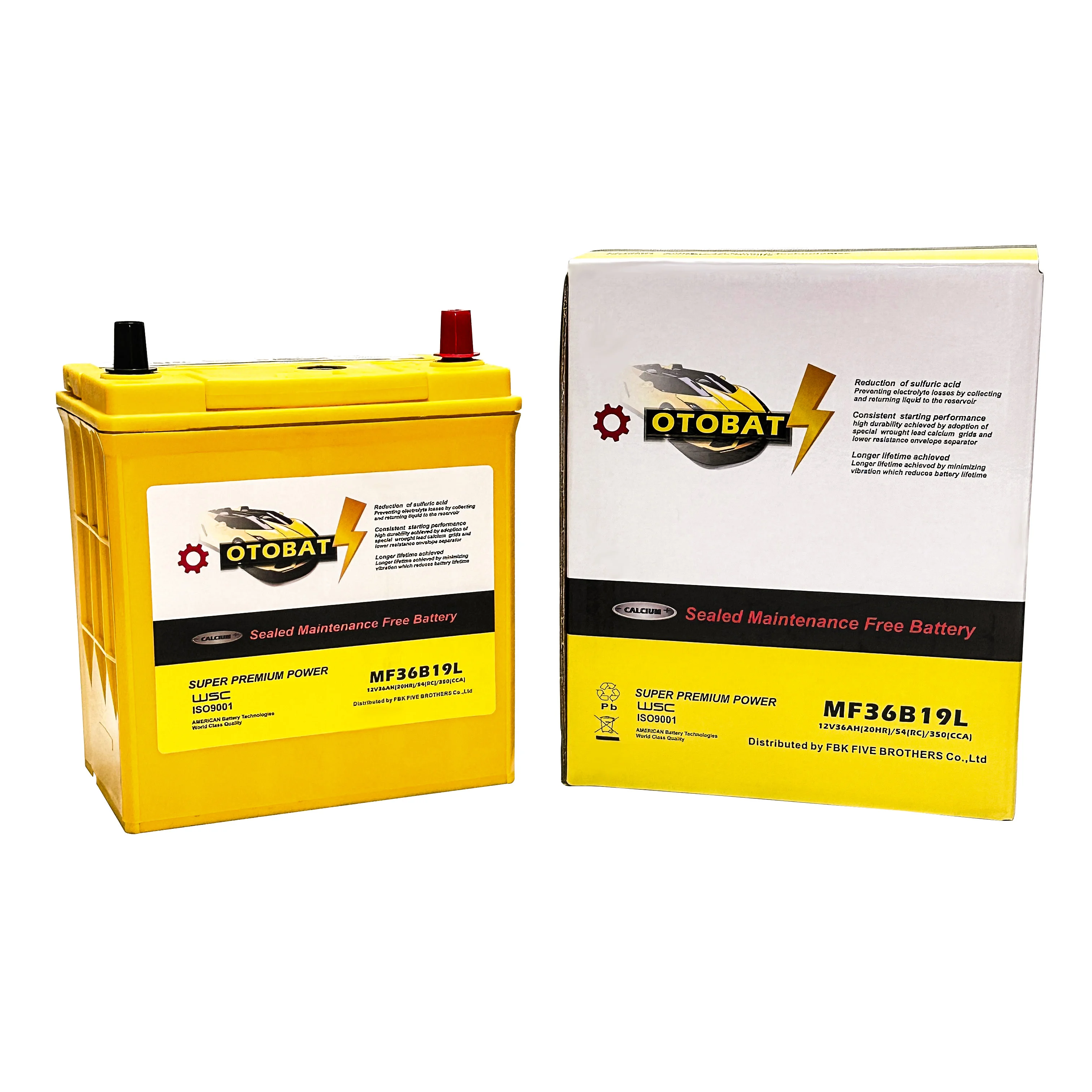 Hot Sale 12V 36ah Sealed Maintenance Free Automotive Battery for Cars Golf Carts & Power Tools