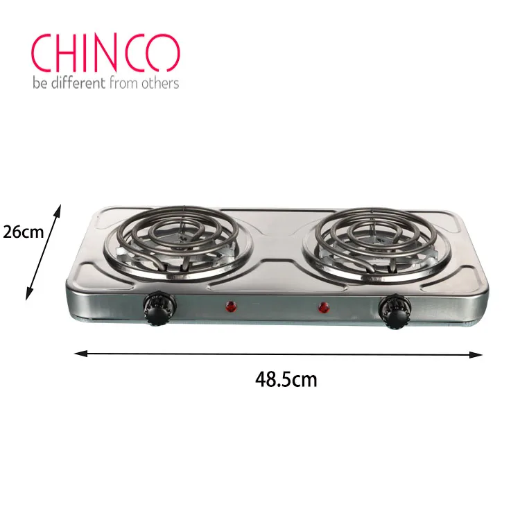 Hot Plate Electric hotplates heater Double coil Burner stove cooker indoor 2000W