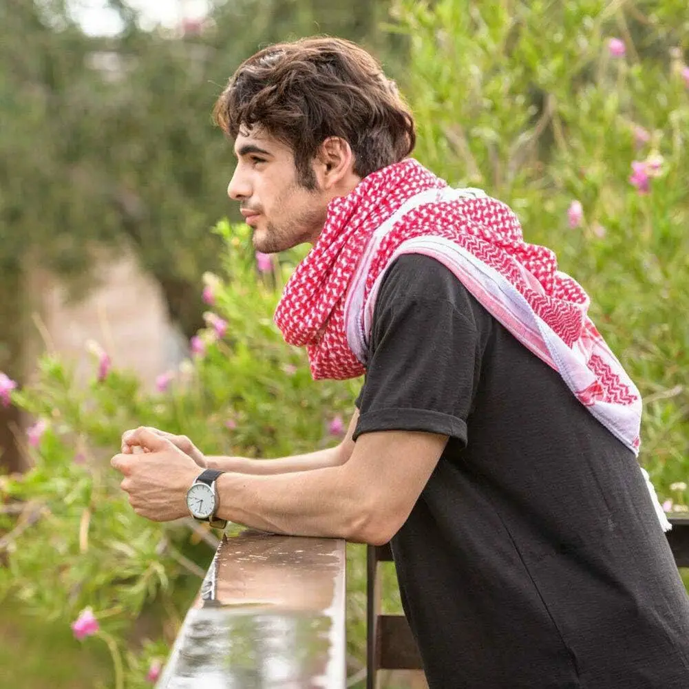 Keffiyeh Arab Head Scarf for Men Sheikh Muslim Turban Saudi Dubai Headwear Muslim Headwear  Dubai Headwear