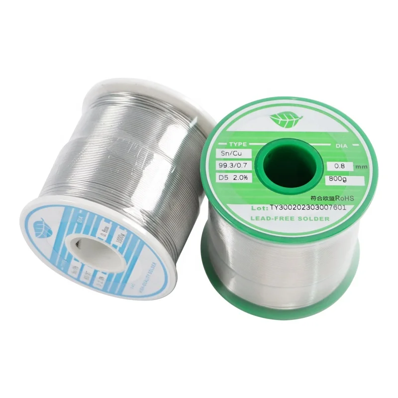 Soldering Tin Wire Lead-Free Tin 99.3Sn/0.7Cu Solder High Purity Professional Welding Wire 0.45 0.6 0.8 1.0 mm 1.2mm
