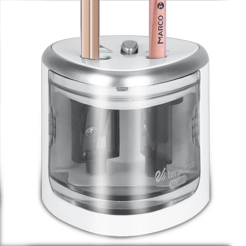 
automatic pencil sharpener two-hole electric with big tank cosmetics pencil with sharpener machine battery 