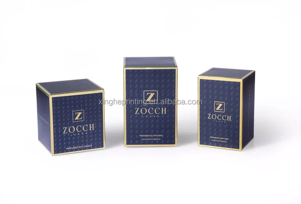 Luxury Cardboard Candle Set Gift Packaging Box Custom Eco Friendly Gift Box