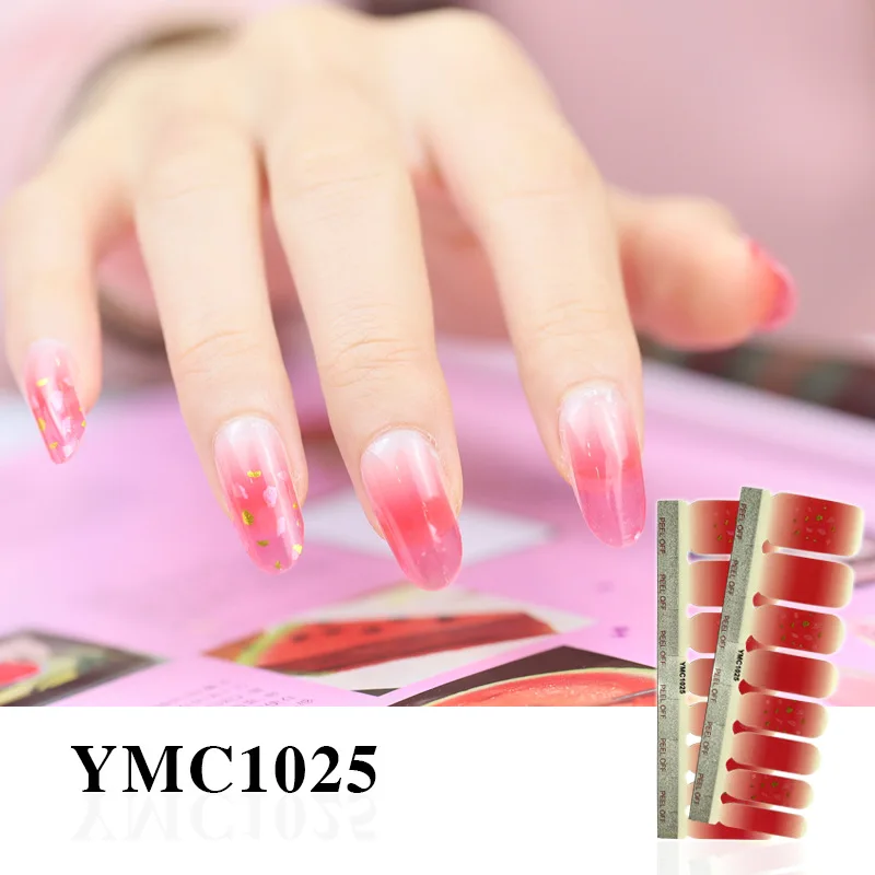 2021 новые корейские полузатвердевающие наклейки для гель-лака, наклейки для ногтей, формы для дизайна ногтей, полоски, обертывания для ногтей