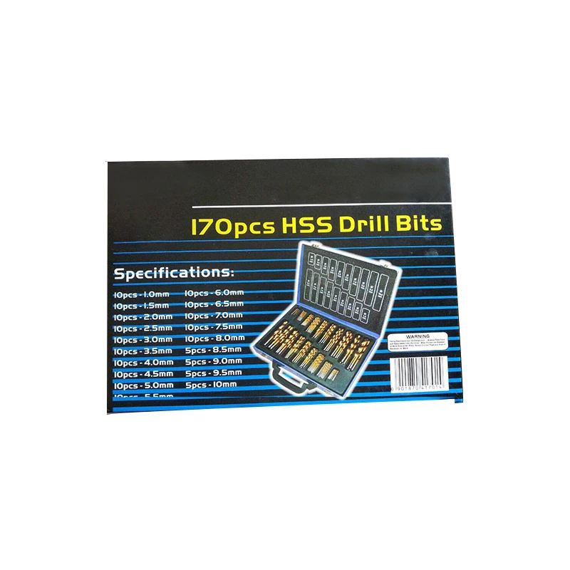 
high quality 170 pcs hss twist cobalt drill bit set 
