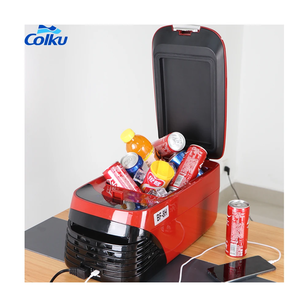 8 litre  Portable car fridge freezer dc compressor USB Mobile car backseat cooler box Mini 12v car Armrest refrigerator