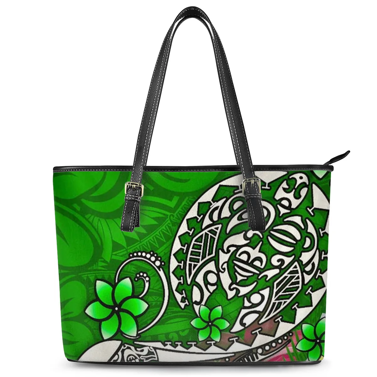 2022 Polynesian Tattoo fashion custom tote bags women handbags ladies large two compartment tote bag