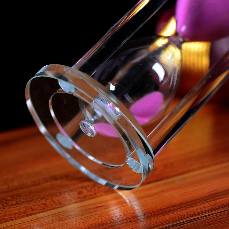 DILU 6.3inch Crystal Hourglass Sandglass 15/30/60 Minutes Glass Sand Hourglass Sand Clock Timer Desktop Art Craft Ornament Gift