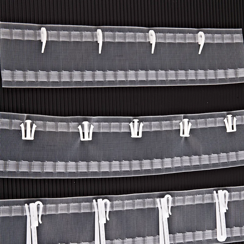 Wholesale 7.5cm S Fold Wave Curtain Tape With Positioning Line S Ripple Fold Curtain Transparent Nylon Tape Curtain Accessories