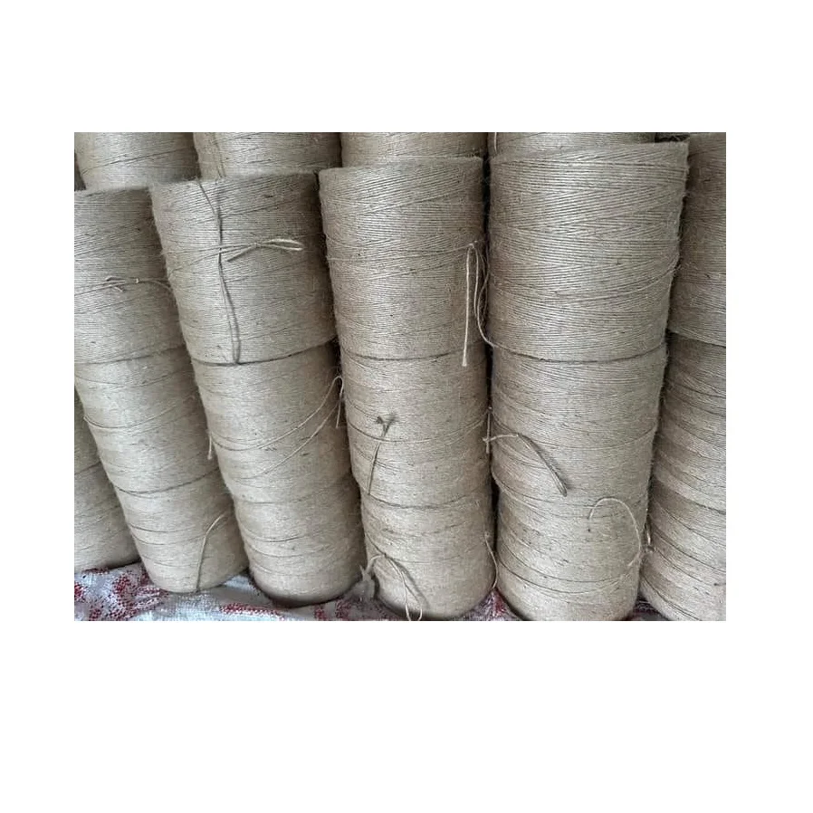 Bangladeshi Factory Manufacture 100%Natural Color Twisted Jute Yarn Jute Customized Packaging Wholesale Price Jute Yarn From BD