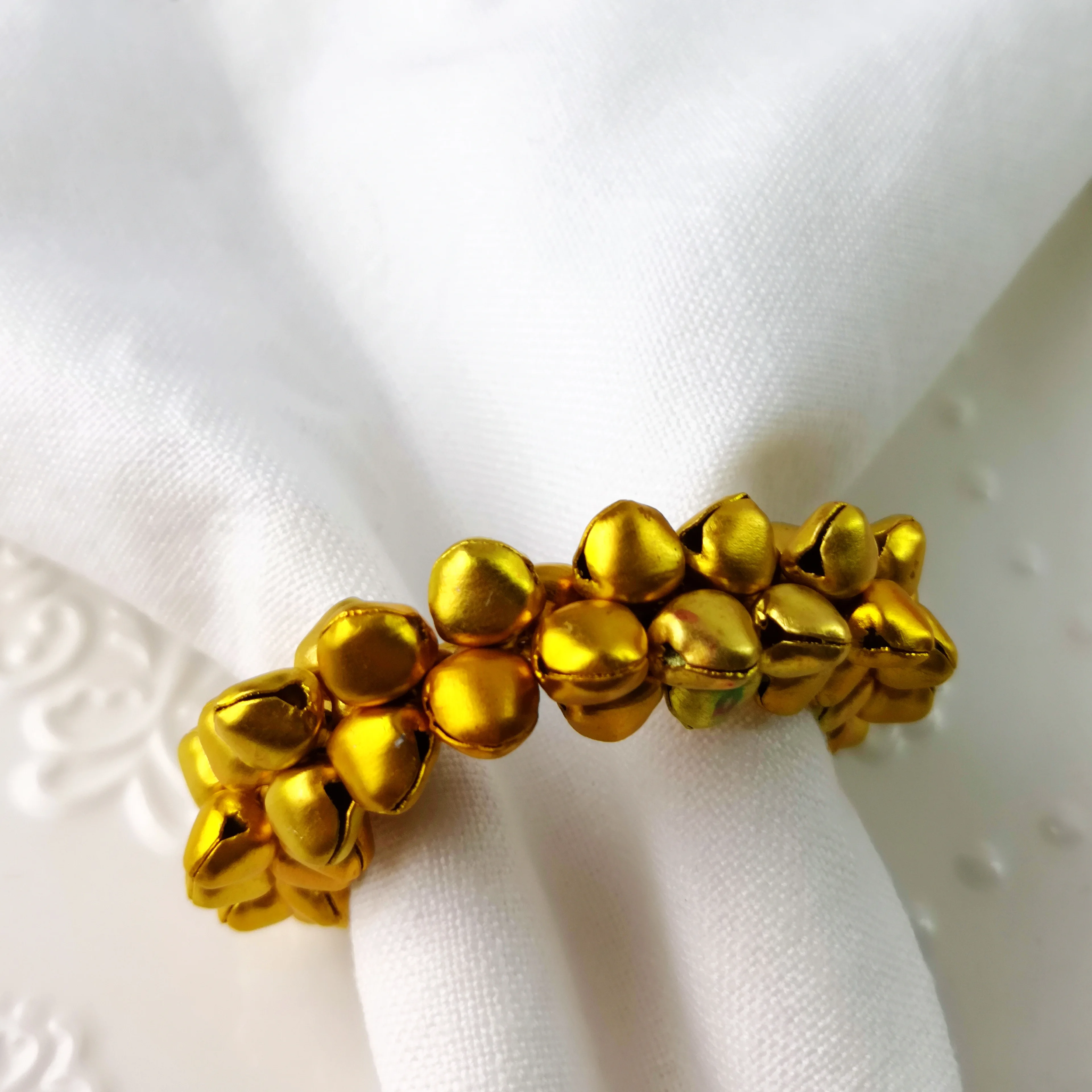 holidays and wedding jingle bell decoration colorful napkin ring