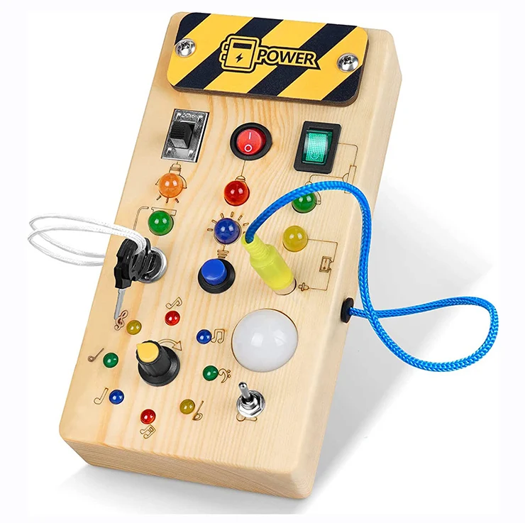 Поставщики по индивидуальному заказу дошкольного обучения активности развивающие игрушки Монтессори Плетеный абажур из натурального дерева занят доска Франции для детей