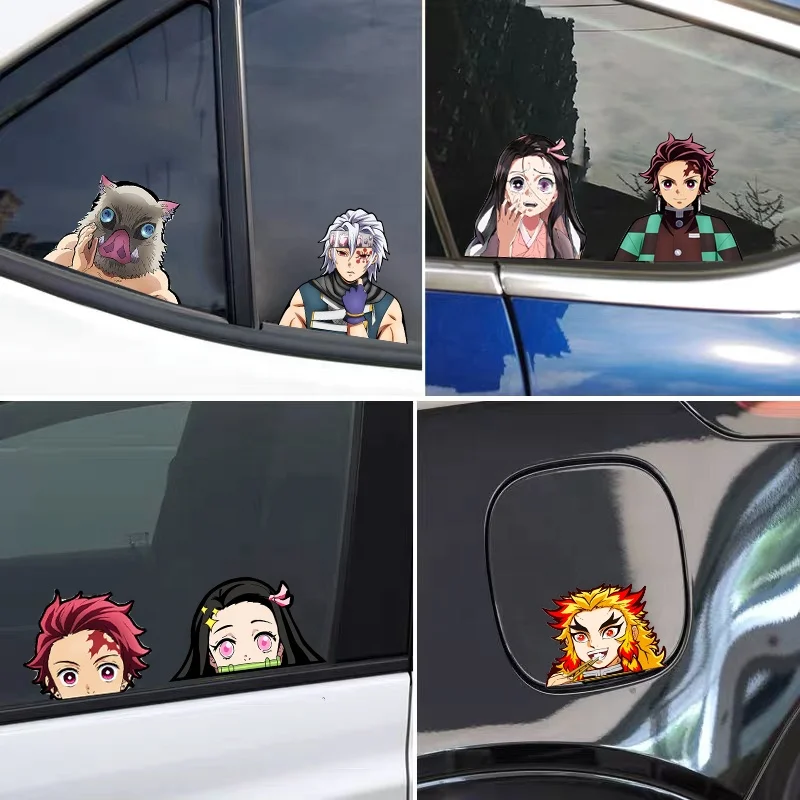 27 дизайнов оптовая продажа 3D аниме наклейки с движением рассекающий демонов водонепроницаемые автомобильные настенные художественные полными персонажами