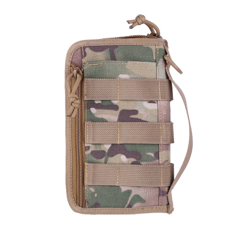 Outdoor EDC Wallet Molle Pouch Handbag For Camping Hunting Phone Bag Waist Pack Card Purse Nylon Tactical Wallet