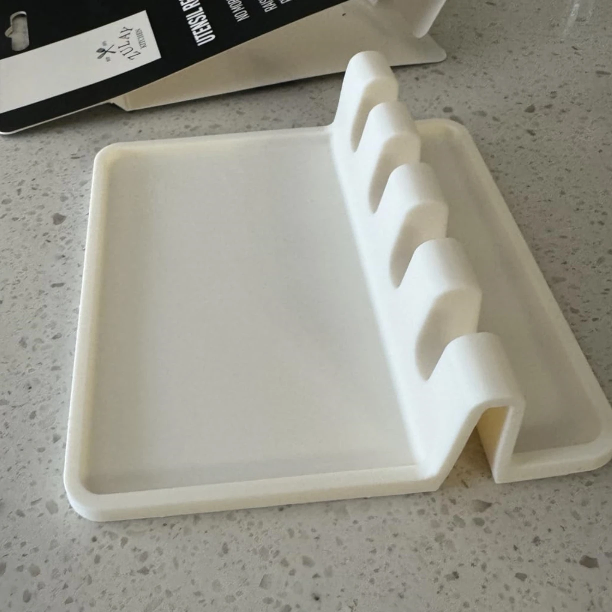 Kitchen Silicone Utensil Rest with Drip Pad Spoon Rest Spoon Holder for Multiple Utensils