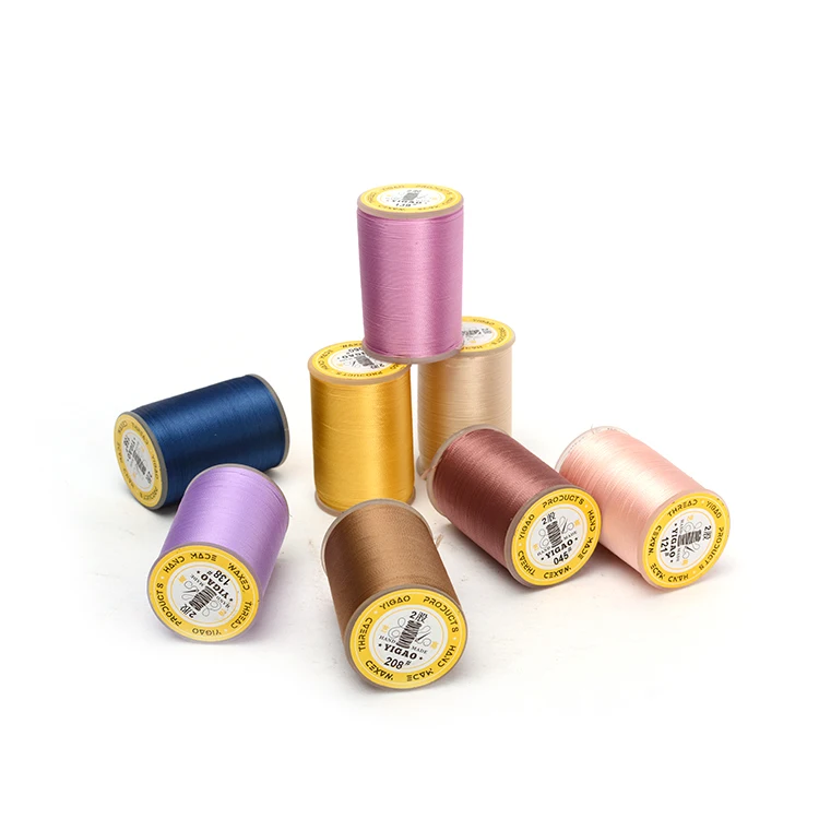 Smooth in bulk 100% spun polyester bonded nylon sewing thread for tassels