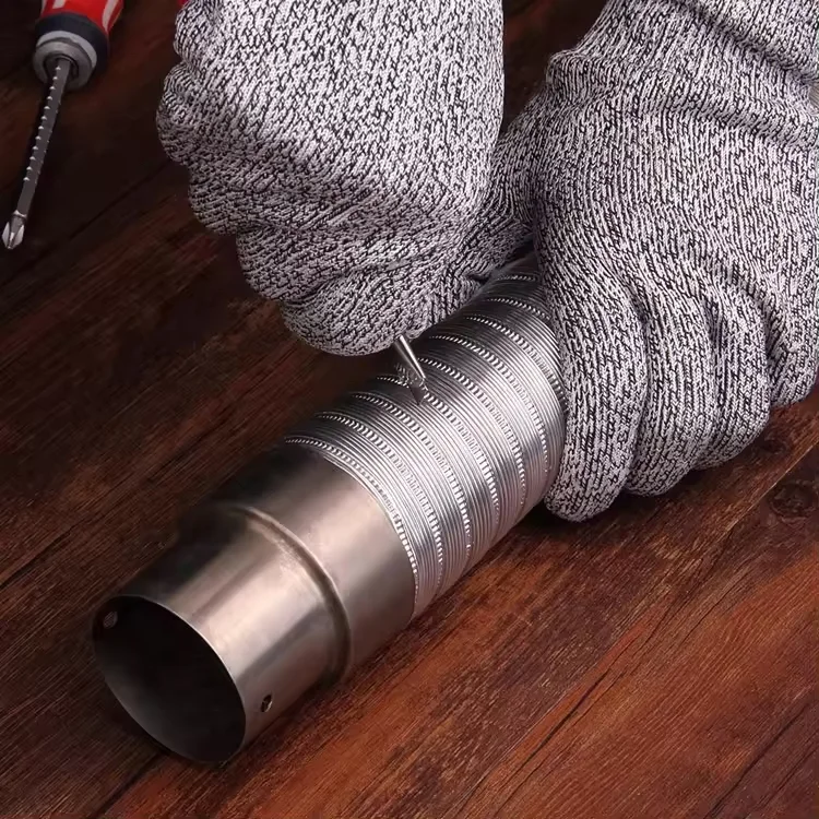 13 Gauge Food Grade Level 5 Hppe Hand Protective Glass Factory Kitchen Safety Work Cut Resistant Gloves