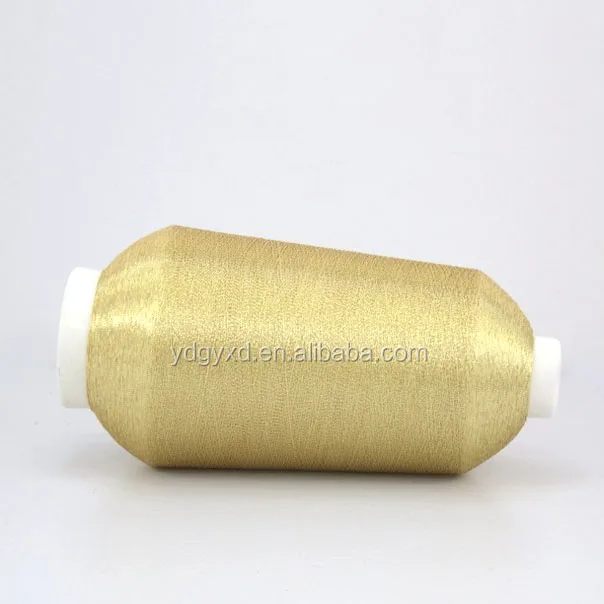 
Wholesale High Quality pure gold metallic yarn embroidery thread China metal gold elastic metallic thread yarn for embroidery 