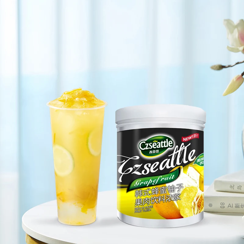 Bulk sale Czseattle Korean-style honey pomelo fruit jam drink & beverage concentrated fruit jam pulp for milk tea ingredients