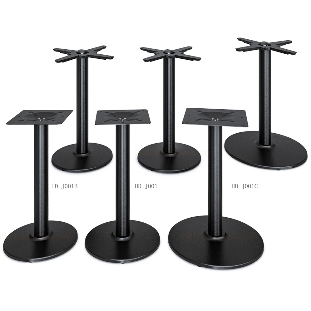 Factory price luxury dining used table meta centre iron legs