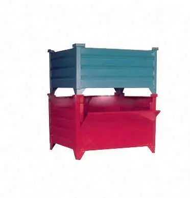 heavy duty industrial heavy steel pallet box metal welding steel gitterbox with high quality