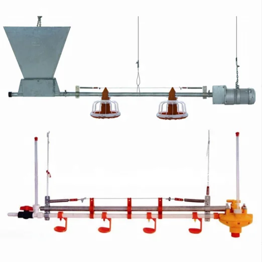 Poultry Farming Chicken Feeder Equipment automatic broiler feeding and drinking line system