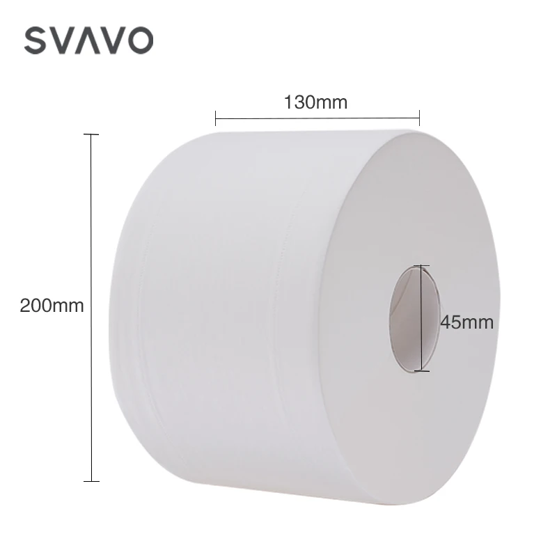 SVAVO Bathroom Tissue virgin wood bamboo toilet paper Large roll Center Pull-Out 2 Ply jumbo roll toilet paper