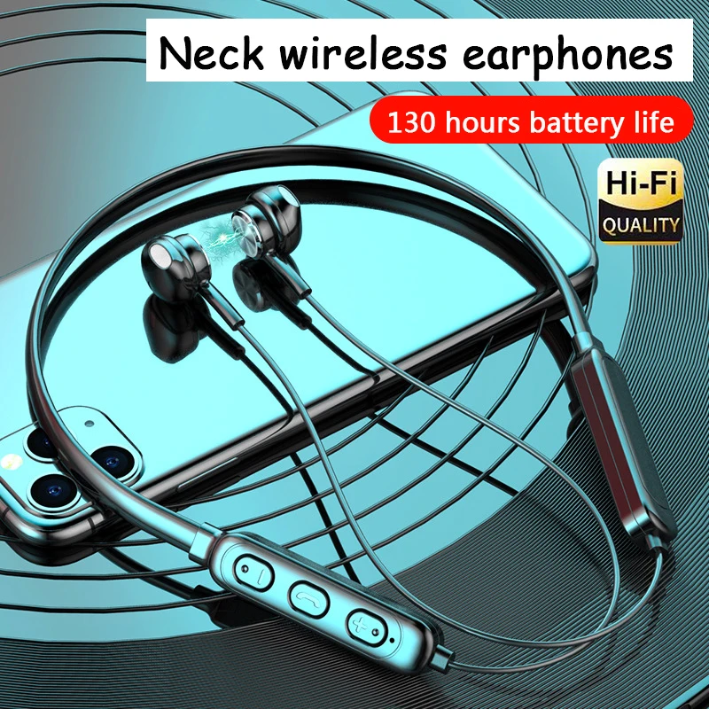 Magnetic Neckbabnd Earphone 5.0 Wireless Sports Headphones Stereo Subwoofer G04 Waterproof Bluetooth Headset