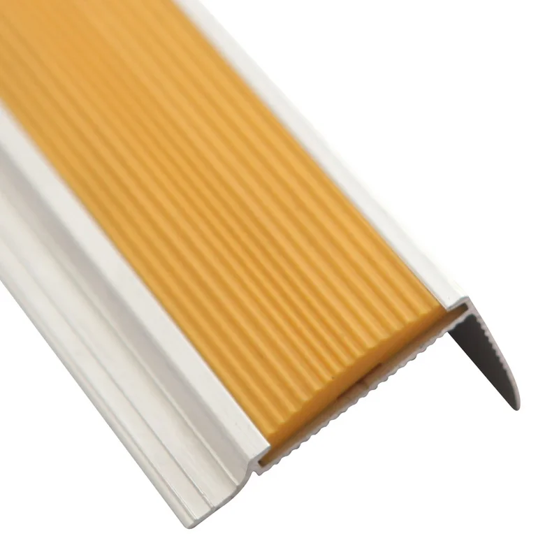Aluminium step nosing flame retardant aluminium angle anti slip stair nosing