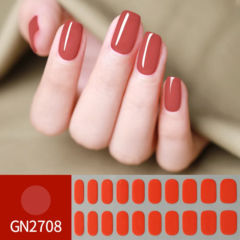 Beauty Sticker Nail Fashion Wholesale Cheap Price Semi-cured Gel Nail Sticker Luxury_28