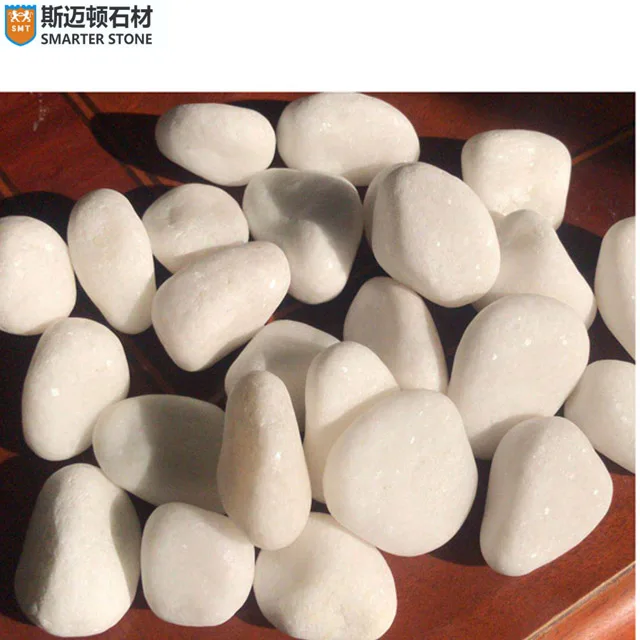 Good Selling Natural polished white pebbles Smooth  river  white pebbles Stones for decorative