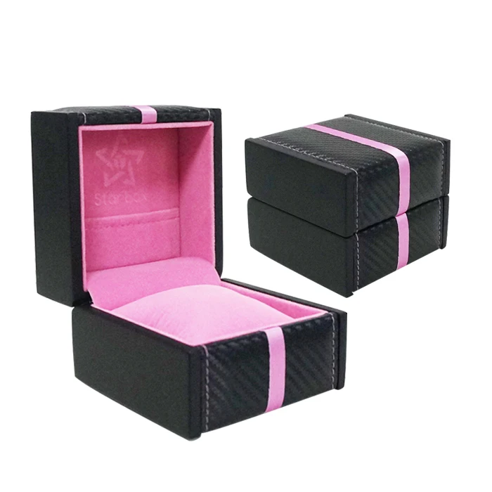 HSMA popular wooden watch women packaging case wood frame PU leather watch gift storage box wholesale