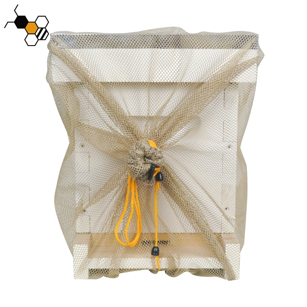 Beekeeping Tools Beehive Mesh Transport Bag Breathable Mesh Bag with Drawstring Net Bag