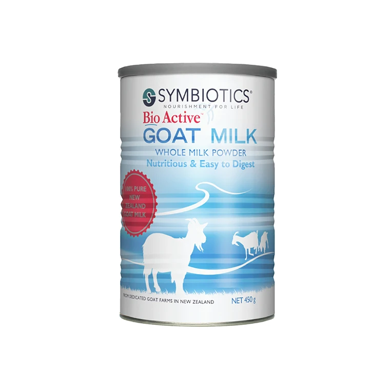 High Quality Symbiotics Goat Tasty 450g Can Whole Milk Powder Full Cream 100% New Zealand Bio Active Pure Goat Powdered Milk