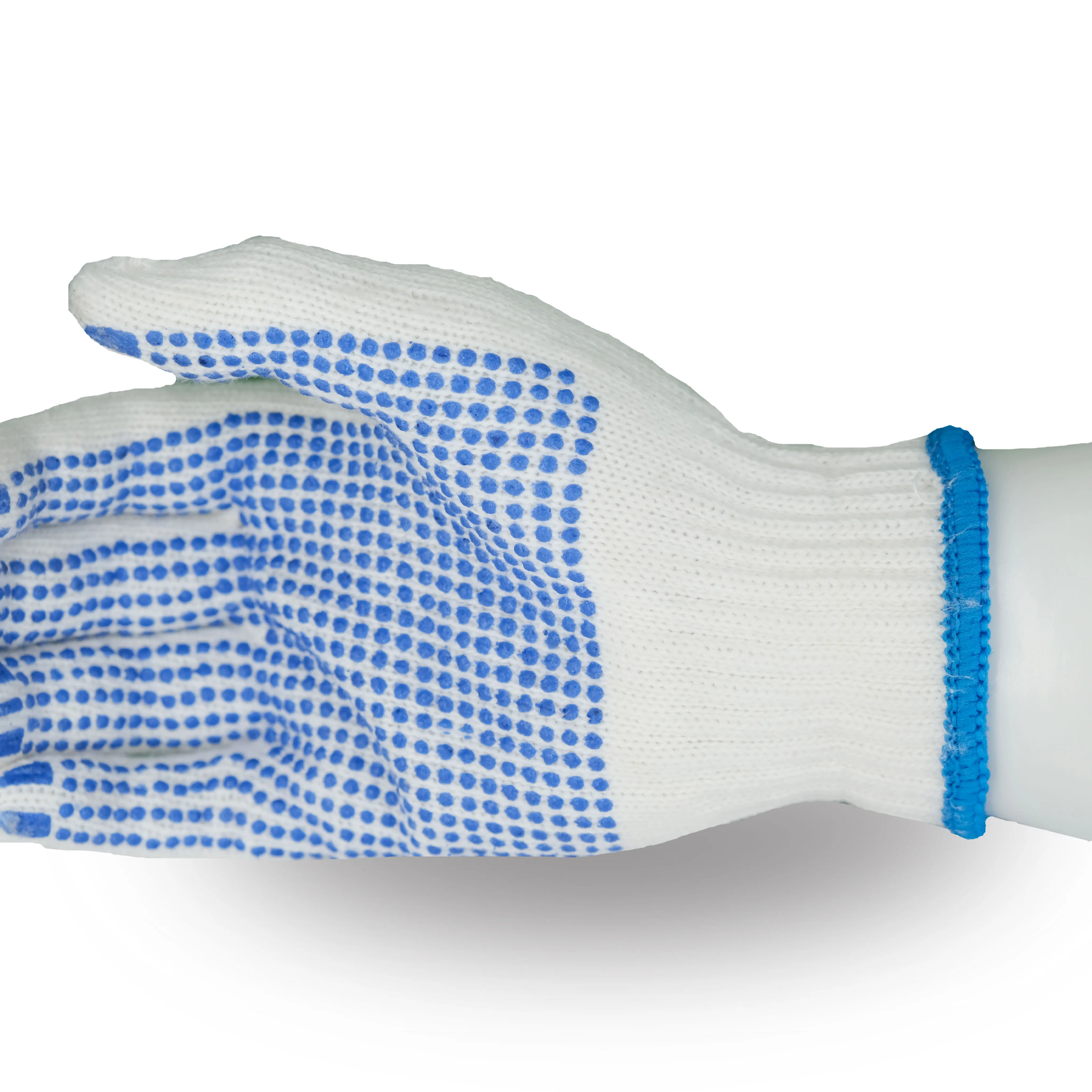 SKYEE PVC Dotted Cotton Working Hand Gloves Dotted Construction Natural pvc dotted gloves Industry Hand dotted gloves